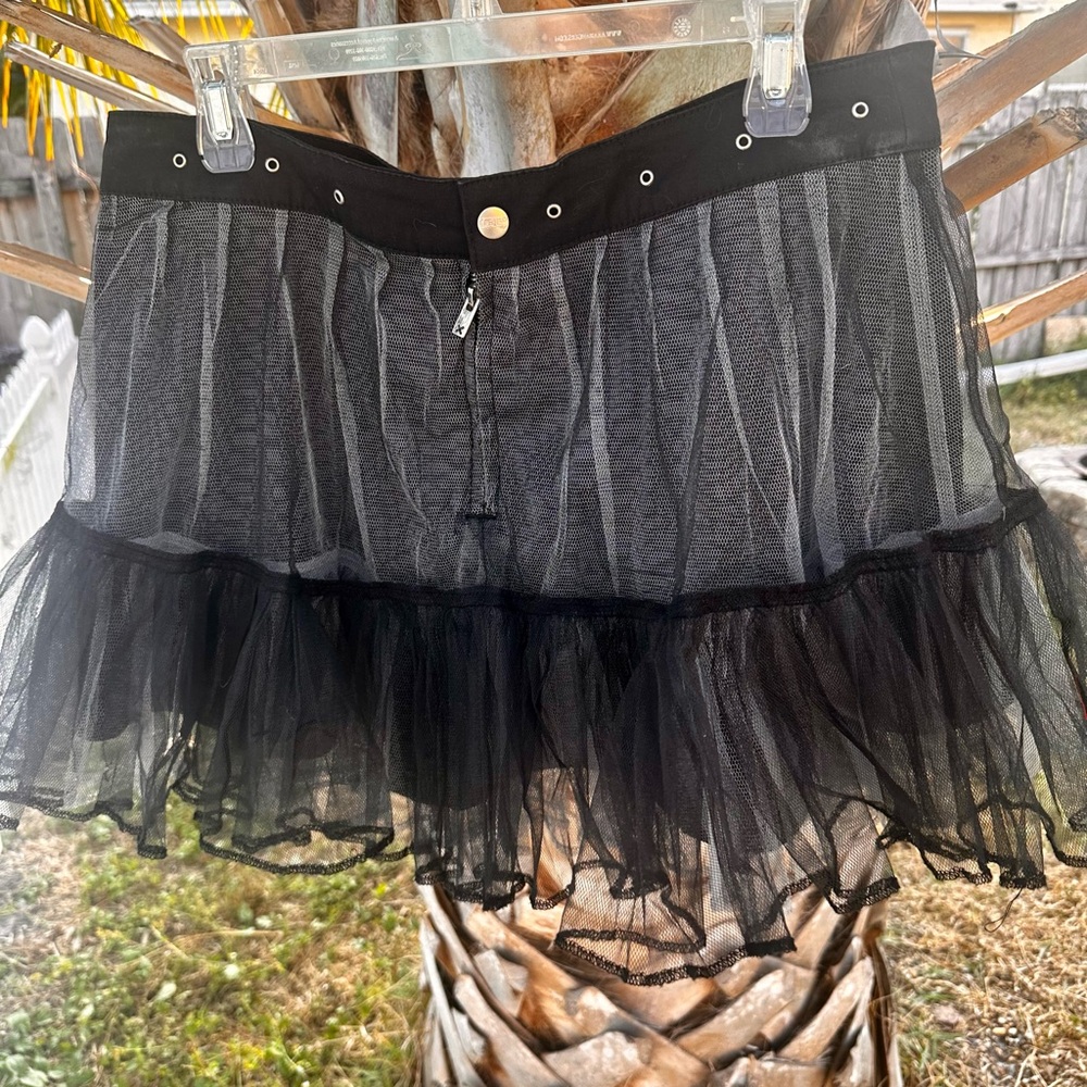 TRIPP NYC Black Tutu Ruffle Layered Mini, size 2XL.